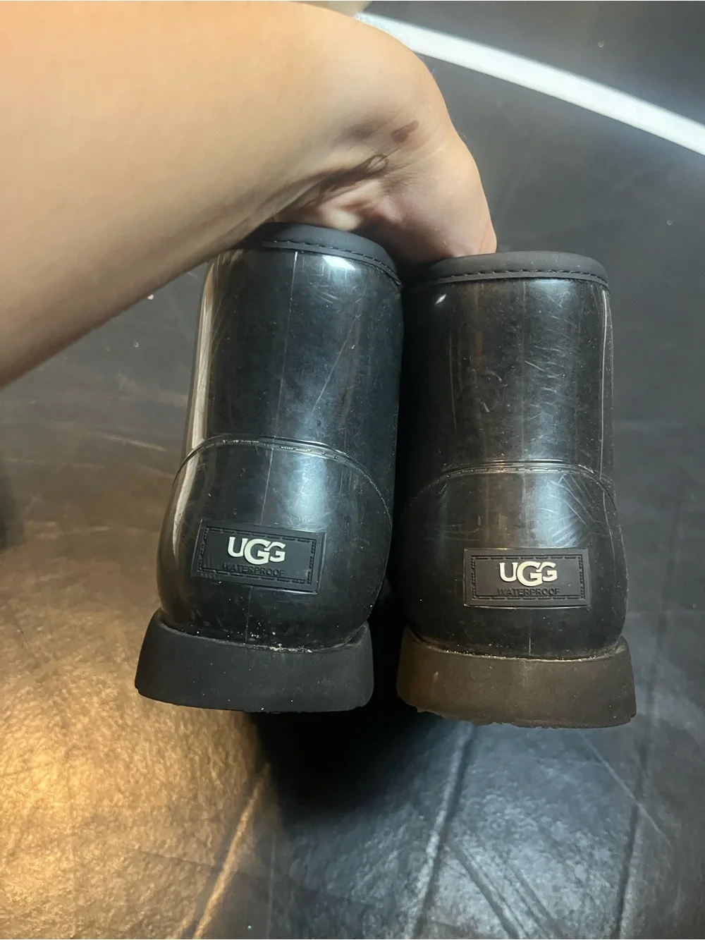 Girls size 5 UGG Classic Clear Mini waterproof boots